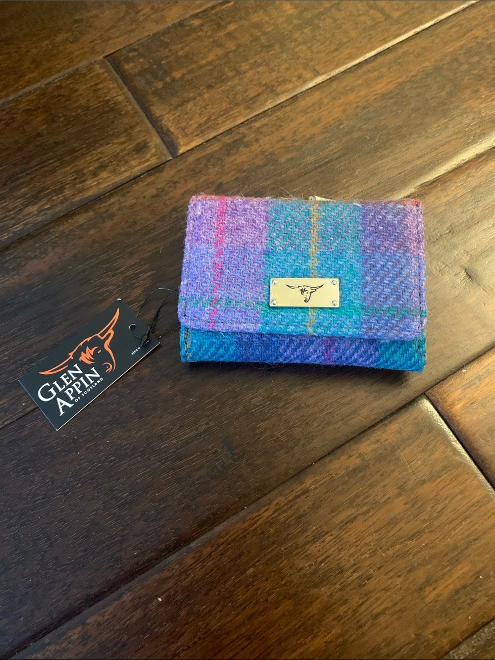 Glen Appin Purple Plaid Wool Wallet - Glen Appin NEW with TAGS